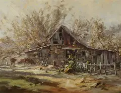 Spring Morning, Adelaide Hills by Ivars Jansons, Oil on Canvas on Board, sold May 2022