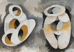 Dorothy Braund, Geometric Forms / Figure Studies, W/Clr & Gouache