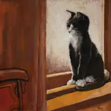 Patricia Moy, Waiting, c.1987, W/Clr, Gouache & Chinese White