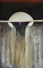 Asher Bilu, Le Reve, 1965, Mixed Media on Board