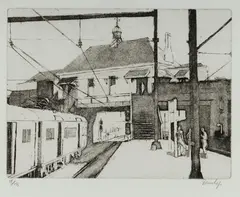 Brian Dunlop, Untitled (Redfern Station), c.1983, Etching 17/18