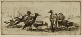 Sydney Long, Magpies, Etching 2/50