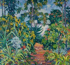 John Rigby, Tropical Garden, 1988, Oil on Canvas