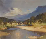 W Rubery Bennett, The Wollondilly River, Burragorang Valley