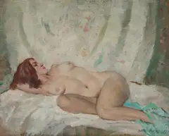 Garrett Kingsley, Nude Study, Oil on Canvas on Board