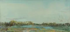 Mandy Martin, Landscape No.1, Water on Goolring, 1995, W/Clr & Graphite on Stretched W/Clr Paper