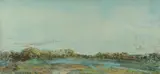 Mandy Martin, Landscape No.1, Water on Goolring, 1995, W/Clr & Graphite on Stretched W/Clr Paper