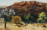 Terry O'Donnell, Palm Valley - Northern Territory, 1990, Pastel & Charcoal