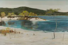 Terry O'Donnell, On the beach, Lake McKenzie, Frazer Island, Queensland, 1990, Pastel & Charcoal
