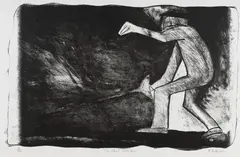 The Steel Worker by Robert Dickerson, Lithograph 5/20, sold May 2022