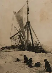 Frank Hurley, The End: the Wreck of the Endurance, Original Hand Printed Photograph