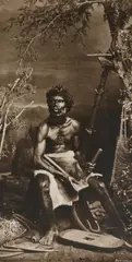John William Lindt, Clarence River Aboriginal, This title inscribed verso in pencil by J W Lindt; also signed & no. #3