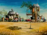 Max Mannix, They're All Over There, Oil on Board