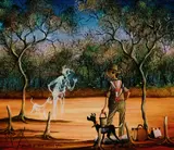 Max Mannix, Mind If We Join You, Oil on Board