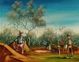 Max Mannix, I Wouldn't Stand There, Oil on Board