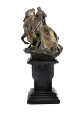 The Underworld by Gilbert Bayes, 1913, Patinated & Gilt Bronze on Ebonized Pine Plinth, sold May 2022