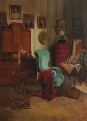 Mariska Klammer, Interior Scene, Oil on Canvas