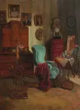 Mariska Klammer, Interior Scene, Oil on Canvas