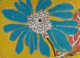 Malcolm de Chazal, Blue Tropical Flower, Gouache