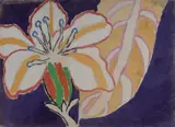 Malcolm de Chazal, Hibiscus and Leaf, Gouache