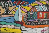 Malcolm de Chazal, Yacht and Beach House, Gouache