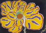 Malcolm de Chazal, Yellow Tropical Flower, Gouache