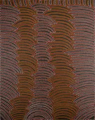 Mountain Devil Lizard by Gloria Tamerre Petyarre, 1995, Acrylic on Canvas, sold May 2022