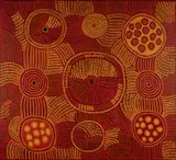 Women's Ceremony at Yumarra by Fiona Young Napanangka, 2017, Acrylic on Linen, sold May 2022