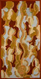 Water Dreaming by Dinny Nolan Tjampitjinpa, Acrylic on Linen, sold May 2022