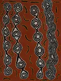 Water Dreaming by Paddy Lewis Japanangka, 2003, Acrylic on Linen, sold May 2022