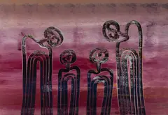 Fiona Omeenyo, Strong Ones, 2004, Acrylic on Canvas