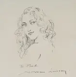 Studio Model by Norman Lindsay, 1939, Pen & Ink, sold Mar 2022