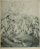 Norman Lindsay, Pegasus, 1927, Etching & Stipple 6/20