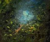 David Boyd, The Chase, 1974, Oil on Canvas