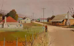 Ric Elliot, Mail Delivery, Hargraves, Oil on Board