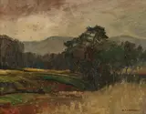 George Lawrence, Australian Landscape with Distant Mountains
