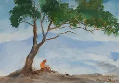 Kevin Best, A Room with a View, Gouache