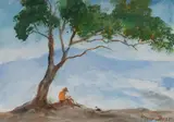 Kevin Best, A Room with a View, Gouache