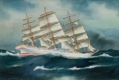 Arthur Victor Gregory, G.D. Kennedy Off the Cape, W/Clr & Gouache