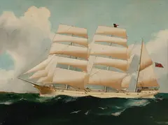 Reginald Arthur Borstel, Portrait of the Ship 'Indian Empire, Oil on Board