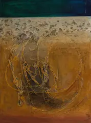 Gordon Rintoul, Desert Growth, 1967, Mixed Media on Canvas