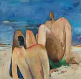 Terri Butterworth, Sand People, Oil on Canvas