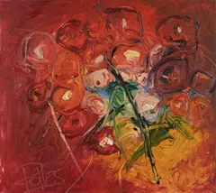 Poppies by Claudio Polles, Oil on Linen, sold Mar 2022