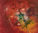 Claudio Polles, Poppies, Oil on Linen