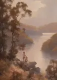 Ramon Ward-Thompson, Above Wisemans Ferry, Hawkesbury River, NSW