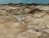 Jacqueline Hick, Sand Desert, Oil on Board