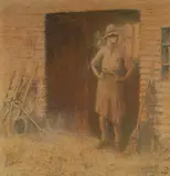 Bill Offord, The Working Door, 1981, Oil on Canvas