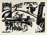 Michael Fitzjames, Over the Border, 1985, Pen & Ink