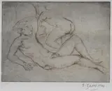 Salvatore Zofrea, Male Nude Study, Etching & Aquatint A/P