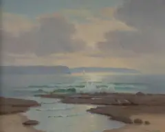 Morning Glitter by Erik Langker, Oil on Board, sold Mar 2022
